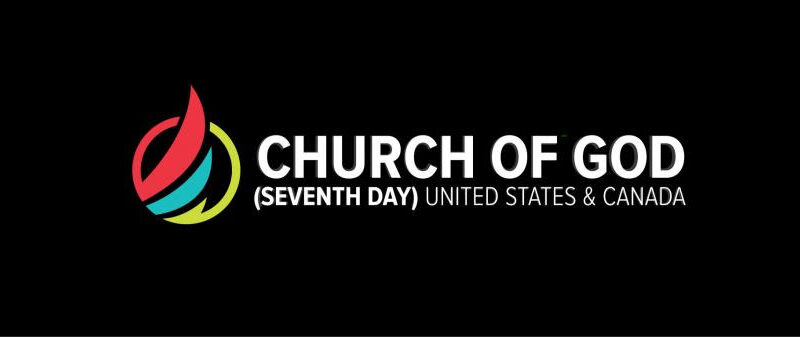 Logo of Church of God (Seventh Day) United States & Canada on a black background.