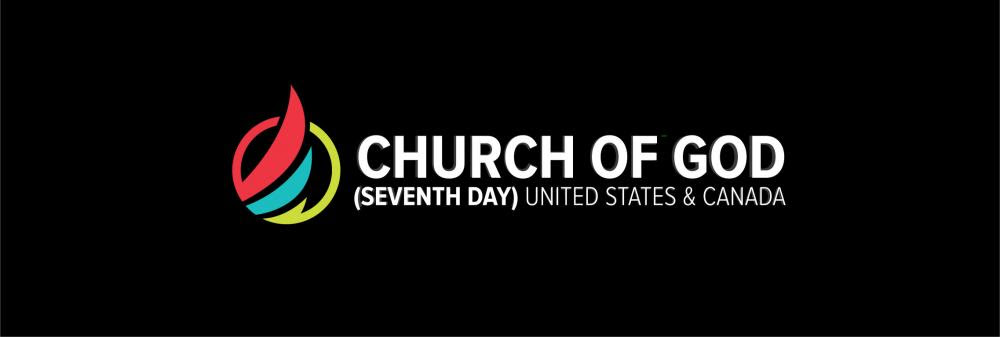 Logo of Church of God (Seventh Day) United States & Canada on a black background.