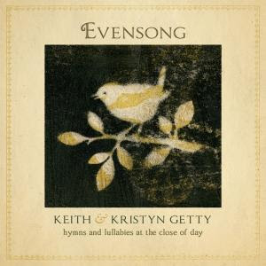 Illustration of a bird on a branch on the cover of Evensong by Keith & Kristyn Getty, hymns album at day's end.