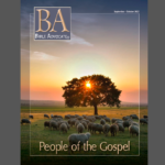 Audio BA Cover of Bible Advocate September-October 2022, featuring sheep and a tree at sunset, titled People of the Gospel.