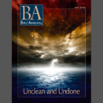Audio BA Cover of Bible Advocate magazine, March-April 2023 issue titled Unclean and Undone, featuring stormy ocean scene.