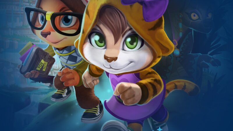 Cartoon animal characters in costumes with TruPlay: Play in the light text, blue background.