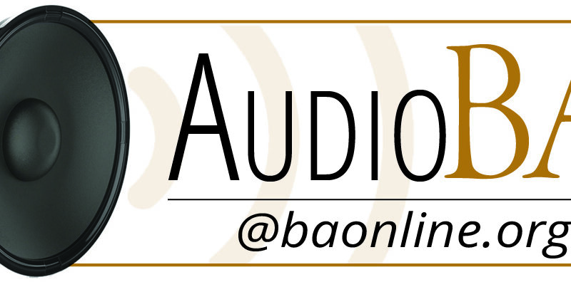 AudioBA logo with speaker graphic and website address baonline.org.